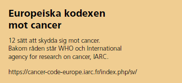 Faktaruta: Europeiska kodexen mot cancer
