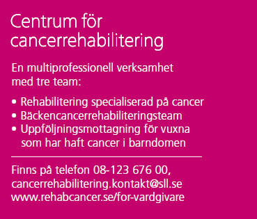 Faktaruta: Centrum för cancerrehabilitering