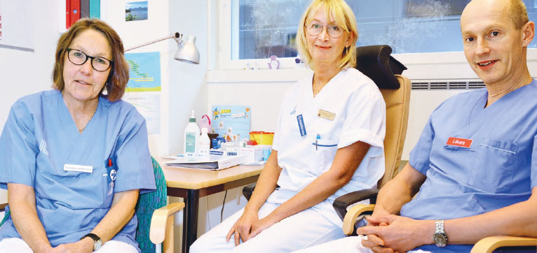 Kerstin Söderlund och Marianne Eduards, astma- och KOL-sjuksköterskor och PeterVanky, allmänläkare.